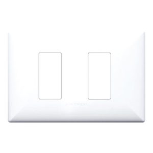 INTERRUPTOR DOBLE (01 SIMPLE + 01 CONMUTADOR 3 VIAS) S17 PLACA BLANCA Y DADOS BLANCOS SINTHESI