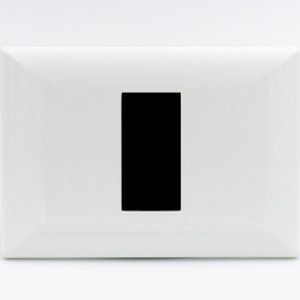 PLACA SIMPLE DE 1 ESPACIO S22 BLANCO SINTHESI