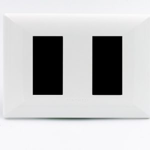 PLACA DOBLE DE 2 ESPACIOS S22 BLANCO SINTHESI