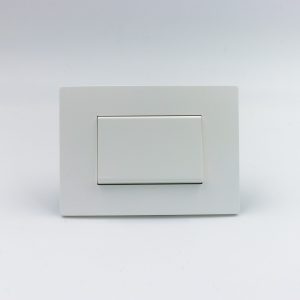 PULSADOR PARA TIMBRE SIMPLE TECLON S33 PLACA BLANCA MATE Y DADOS S22 BLANCOS SINTHESI