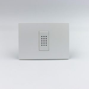 CHICHARRA O ZUMBADOR DE TIMBRE SIMPLE S33 PLACA BLANCA MATE Y DADO S22 BLANCO SINTHESI